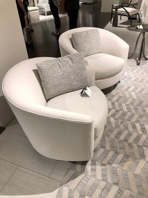 Swivel tub chairs from Bernhardt Tub Chairs Living Room, Chair Sofa Design, Club Chairs Living Room, Fall Market, Latest Sofa Designs, Single Seater Sofa, Chairs For Living Room, Cozy Couch, Swivel Chair Living Room