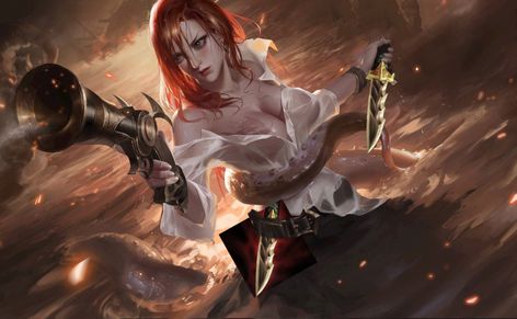 Miss Fortune Broken Build with Serrated Dirk. - Not A Gamer Champions League Of Legends, Miss Fortune, League Of Legends Characters, Lol League Of Legends, Arte Fantasy, Mobile Legends, League Of Legends, Character Inspiration, Game Art