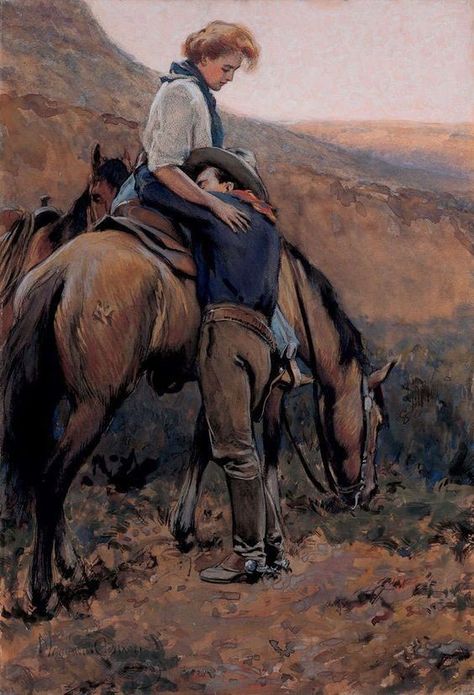 Lucas Museum, Maynard Dixon, Masterpieces Painting, Cowboy Romance, Western Artwork, Cowboy Aesthetic, Western Romance, Draw Ideas, Western Paintings