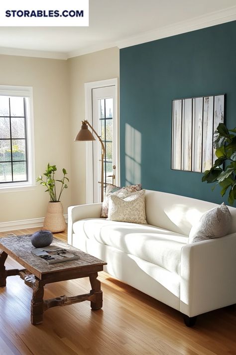 Find the perfect Behr paint colors to transform your living room walls. From bold to neutral, there's a shade for every style. What's your favorite color for living room walls? Check out storables.com for more decorating ideas. #BehrPaint #LivingRoomMakeover #InteriorWalls #HomeStyle #DIYDecor One Colored Wall Living Room, Focus Wall Living Room Paint Colors, Paint Color For Small Room, Study Room Wall Color, Best Behr Paint Colors, Color For Living Room Walls, Color For Living Room, Indoor Paint Colors, Bold Living Room