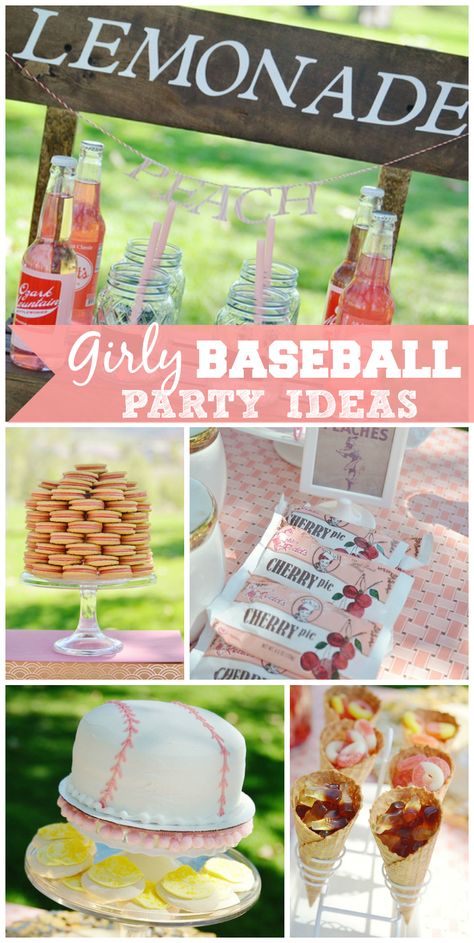 League Of Their Own Party, Girly Party Ideas, Baseball Theme Party, Sports Theme Birthday, A League Of Their Own, League Of Their Own, Sports Girl, Girly Party, Baseball Birthday Party