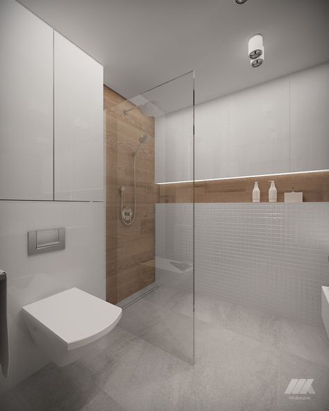 Wooden Tile Shower Wall, Wooden Tiles In Bathroom, Wooden Bathroom Tiles, Wood And White Bathroom Ideas, Bathroom Brown And White, Wood Ceramic Tile Bathroom, Light Tile Bathroom, Wood Look Tile Shower Walls Bathroom, Wood Panel Bathroom Wall