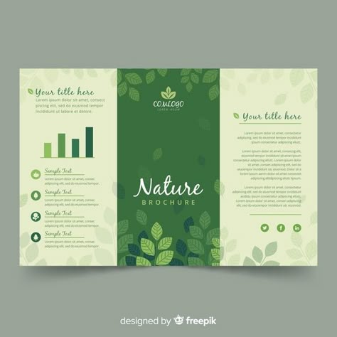 Nature Brochure Design, Nature Brochure, Cv Inspiration, Brochure Design Creative, Brochure Design Layout, Flyer Free, Trifold Brochure Design, Graphic Design Brochure, Desain Editorial