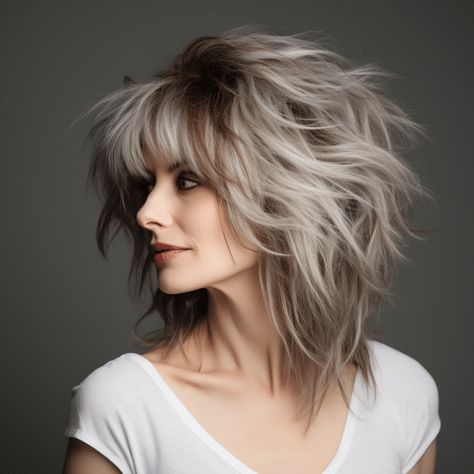 54 Trending Wolf Haircut Ideas for 2023 The Wolf Haircut, Shaggy Haircut, Shaggy Lob, Medium Shaggy Hairstyles, Angled Bobs, Shaggy Long Hair, Long Shag, Wolf Haircut, Stone Fireplaces