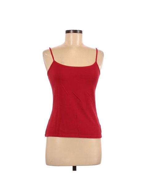 Red Tank Top Outfit, 1990s Outfits, Dr Closet, Red Tank Top, Red Tops, Solid Tank Tops, Red Vest, Tank Top Outfits, Summer 22