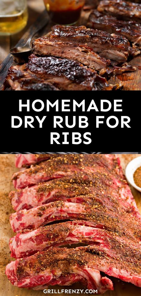 This amazing homemade dry rub for ribs goes perfectly on 3-2-1 ribs and smoked spare ribs, and you can put it together in just a few minutes. | homemade dry rub for ribs | best rib dry rub recipe | best rib rub recipe for smoker | best rib rub recipe | best rub for ribs brown sugar | homemade dry rub for beef ribs | homemade dry rub for pork ribs | best baby back rib rub recipe | best rub for ribs | best spareribs rub recipe | best dry rub for spare ribs | best spare rib rub Rub For Ribs, Rib Rub Recipe, Bbq Rub Recipe, Dry Rub For Ribs, Smoked Recipes, Homemade Dry Rub, Spice Rubs, Homemade Dry Mixes, Smoked Pork Ribs