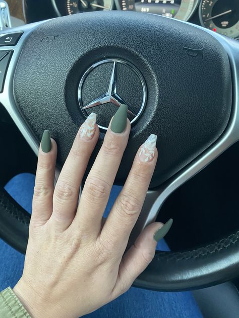 Army Green Coffin Acrylic Nails, Green Coffin Acrylic Nails, Nails Army Green, Coffin Acrylic Nails, Coffin Acrylics, Acrylic Nails Coffin, Nails Coffin, Nail Inspiration, Best Acrylic Nails