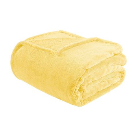 The Microlight Plush Solid Brushed Blanket is designed to add warmth and color to your bed. The irresistibly soft and lofty blanket is light enough to be used during even the warmest summer months and is perfect as a layering piece during the coldest of winters. The blanket is oversized for added comfort and warmth. Size: Twin. Color: Yellow. Oversized Blanket, Intelligent Design, Summer Months, Plush Blanket, Twin Xl, Layering, Queen, Yellow, Bed