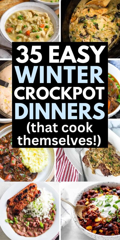 freezer crockpot meals healthy Crock Pot Meals For Cold Weather, Cold Weather Crock Pot Recipes, Slow Cooker Cold Weather Recipes, Crock Pot Recipes For Cold Weather, Winter Dinner Recipes Healthy Crock Pot, Instant Pot Recipes Winter, Crock Pot Recipes For Winter, Snow Day Meals For Kids, Crock Pot Recipes Winter