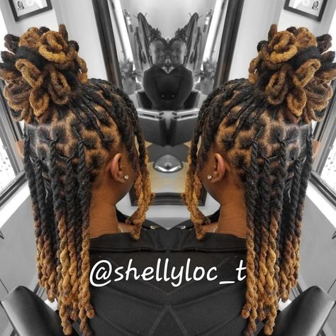 Loc Styles With Hair Jewelry, Big Locs Styles, Dreads Styles For Women 2023, Locs Styles For Prom, Hairstyles With Dreads For Women, Two Strand Loc Styles For Women, Dreadlock Styles For Women Black Locs, Dreadlocks Hairstyles For Ladies, Styles Faux Locs