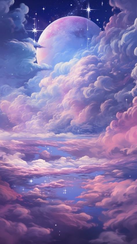 Space Themed Aesthetic, Pretty Wallpapers Backgrounds Beauty, Iphone Wallpaper Galaxy, Sky Wallpaper Aesthetic, Cloudy Aesthetic, Cloud Painting Acrylic, Cloud Purple, Clouds Purple, Painted Clouds