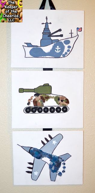 Army, Navy and Air Force Footprint Craft Military Crafts, Army Crafts, Footprint Craft, Footprint Crafts, Footprint Art, Handprint Crafts, Daycare Crafts, Baby Footprints, Handprint Art