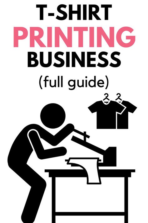 How to Start a T-Shirt Printing Business at Home. Our Guide on How to Start a T-Shirt Printing Business. #printingbusiness #tshirtprinting Shirt Printing Business, Starting A Tshirt Business, Tshirt Printing Business, Screen Printing Business, Vinyle Cricut, Diy Screen Printing, Creative T Shirt Design, Shirt Logo Design, Tshirt Printing Design