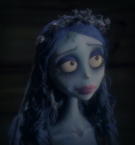 Emily Corpse Bride Pfp, Corpse Bride Pfp, Corpse Bride Makeup, Corpse Bride Movie, Corpse Bride Art, Emily Corpse Bride, Tim Burton Corpse Bride, Tim Burton Characters, Dark Blue Hair