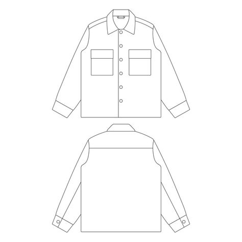 Design Outline, Illustration Flat, Flat Sketches, Clothing Mockup, Free Vectors, Jacket Pattern, Pattern Drawing, Clothing Size Chart, Vector Photo