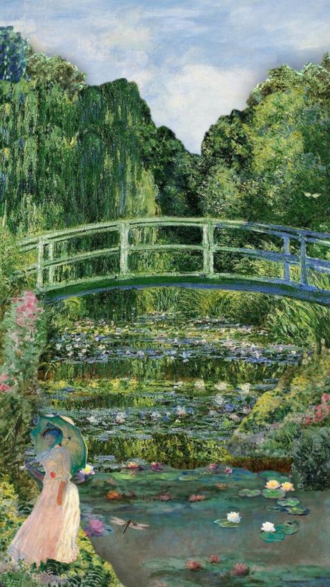 #monet #painting #flowers #pond #summer #older #monetpainting #monetgirl #monetaesthetic #aestethic فنسنت فان جوخ, Claude Monet Paintings, Claude Monet Art, Nature Collage, Monet Art, Arte Van Gogh, Monet Paintings, Impressionism Art, Aesthetic Painting