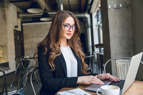 Free photo smiling businesswoman typing ... | Free Photo #Freepik #freephoto #lady-with-laptop #happy-business-woman #people-laptop #woman-computer Angela Carter, Program Management, Amazon Reviews, Web Application Development, Business Problems, Accounting Services, Business Systems, Goals And Objectives, Seo Company