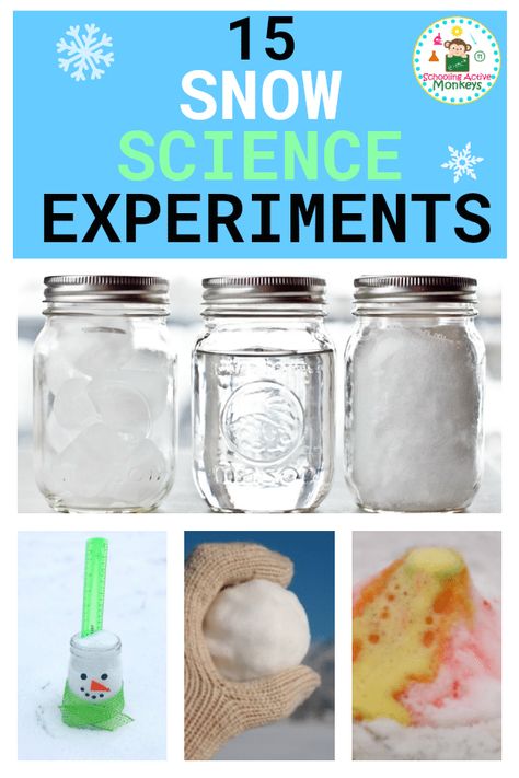 Snow Experiments, Snow Science, Kindergarten Science Experiments, Elementary Science Experiments, Winter Science Activities, Winter Science Experiments, Elementary Stem Activities, Toddler Science Experiments, Science For Toddlers