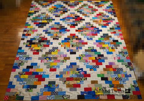 "Mosaic" - using 3"x5.5" bricks Mosaic Quilt, Twin Quilt Pattern, Big Block Quilts, I Spy Quilt, Jelly Roll Quilt Patterns, Scrappy Quilt Patterns, Quilting Templates, Scrap Quilt Patterns, Jellyroll Quilts