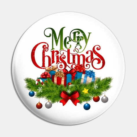 Merry Christmas -- Choose from our vast selection of pins to match with your desired size to make the perfect custom pin. Pick your favorite: Movies, TV Shows, Art, and so much more! Available in small and large. Perfect to wear or to decorate your bag or backpack with. Merry Christmas Topper Printable, Merry Christmas Topper Free Printable, Merry Christmas Cake Topper Printable, Merry Christmas Stickers Printable, Ucapan Merry Christmas, Round Christmas Cake Designs, Christmas Santa Pictures, Christmas Toppers Printable, Merry Christmas Topper