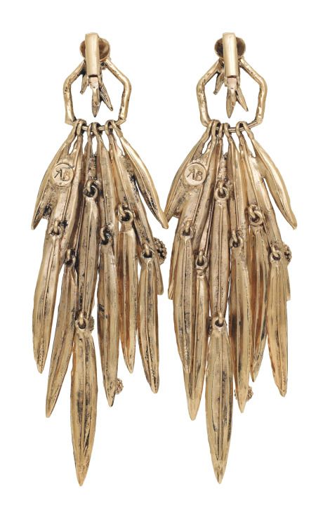 Surfing Mimosa Articulated Earrings by Aurelie Bidermann for Preorder on Moda Operandi Articulated Earrings, Aurelie Bidermann, Gold Fashion, Mimosa, Moda Operandi, Fashion Collection, Surfing, Ceiling Lights, Gold