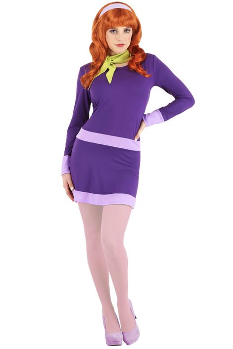 Scooby Doo Disfraz, Purple Dress Outfits, Scooby Doo Costumes, Daphne Scooby Doo Costume, Daphne Costume, Carnaval Costume, Daphne Dress, Daphne Blake, Fabric Scarf