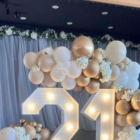 A Lister Events | Preston on Instagram: "✨💥LIGHT UP NUMBERS⚡️☄️ available to hire with or without balloons! Some recent set ups for the special milestone birthdays 🥳 🎂🎉🍾🪩 #lightupnumbers #specialbirthday #milestonebirthday #balloonarch #21stballoons #40thbirthdayparty #18thbirthdayideas #prestonballoons #partyballoons" Light Up Numbers With Balloons, Numbers With Balloons, Light Up Numbers, 21 Balloons, Number Balloons Birthday, Instagram Light, Number Balloons, Milestone Birthdays, Balloon Arch