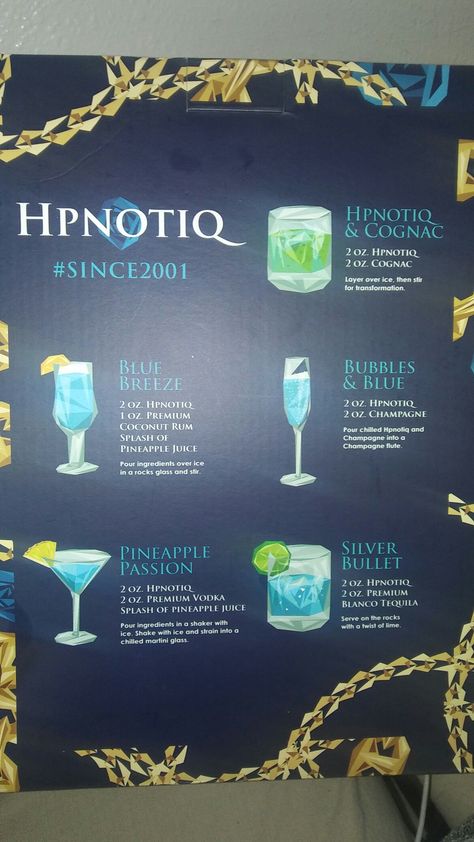 Hypnotiq #Since2001 Drink Cocktail Liquor Recipes Bartender Blends Hypnotiq Drinks Recipes, Drinks With Hpnotiq, Hypnotic Mixed Drinks, Drinks With Hypnotic Recipes, Cocktails With Hypnotic, Hpnotiq Cocktail Recipes, Hypnotic Cocktails, Hypnotic Drinks Recipes Easy, Drinks With Hypnotic