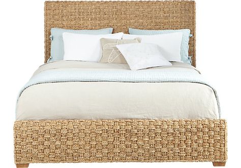 Shop for a Coastal View 3 Pc Queen Woven Bed at Rooms To Go. Find Beds that will look great in your home and complement the rest of your furniture. Coastal Bed Frame, Queen Beds For Sale, Coastal Beds, Coastal Guest Bedroom, Woven Bed, Rooms To Go Furniture, Wood Bedroom Decor, Coastal Bedroom Furniture, King Bedroom Furniture