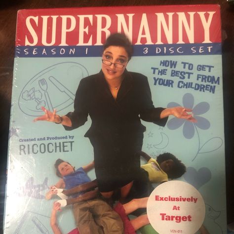 Super Nanny Season 1, 3 Disk Dvd Set. Sells For $67 On Amazon. Highly Coveted Dvd’s!!! Super Nanny, Nanny, Little Sisters, Season 1, New Color, Dvd, Kids Shop, Brand New, Collage