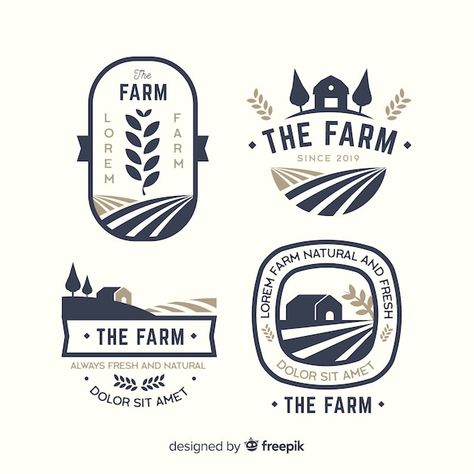 Farm Logo Inspiration, Farm Logos, Smile Vector, Gray Illustration, Farm Logo Design, Logo Generator, Inspiration Logo Design, Logo Mascot, Illustration Kids