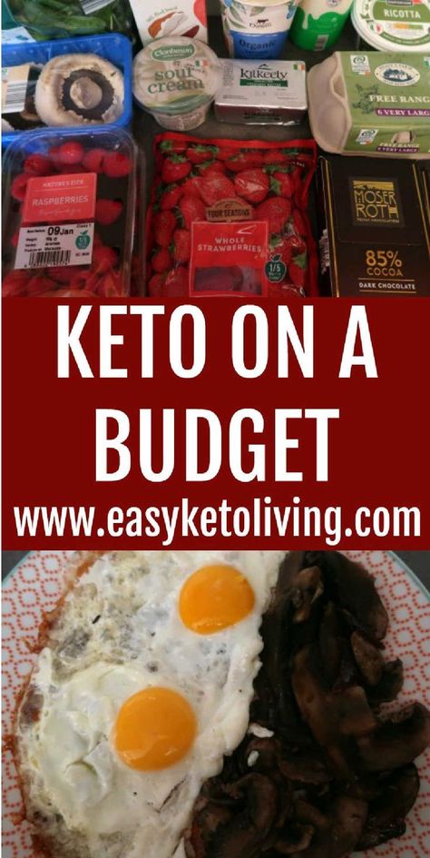 Keto On A Budget – tips for saving money on a low carb diet – with grocery list, recipes and meal ideas for beginners – with a video grocery shopping haul. Keto Uk Meal Plan, Keto On A Budget Shopping Lists, Keto Diet On A Budget, Frugal Keto Meals, Simple Keto Meal Plan For Beginners, Keto Meal Prep For The Week On A Budget, Budget Keto Meal Plan, Keto On A Budget Meals, Low Carb Meals On A Budget