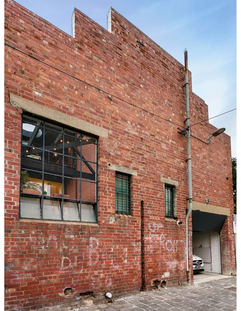 Concrete Warehouse Exterior, Factory House Industrial Style, Converted Factory Home, Converted Warehouse Home, Historic Building Renovation, Warehouse Home Converted, Old Factory Architecture, Old Factory Renovation, Renovated Factory