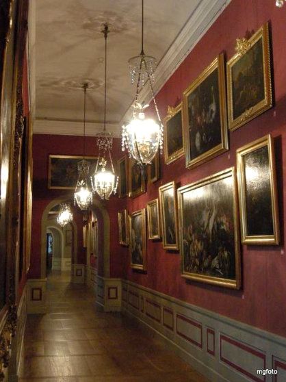 The Red Corridor / Royal Castle in Warsaw Red Castle Interior, Victorian Corridor, Gothic Corridor, Royal Hallway, French Mansion Interior, Red Corridor, Royal Castles Interior, French Castle Interior, Castle Corridor