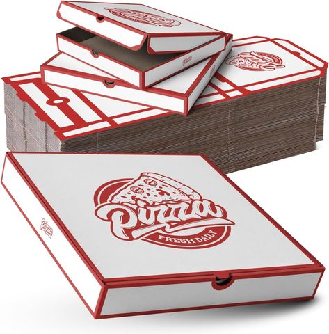 PRICES MAY VARY. IT’S ALWAYS PIZZA TIME: The ZEEBAR INC PIZZA BOXES will keep plenty of pizza pies hot and ready to devour as they come in Large, Medium, Small, Personal, or Slice sizes with designer Pizza Fresh Daily artwork on its top; each set includes 50 flat, easy to assemble boxes wrapped in cellophane, ready to use or give PLENTY OF SIZE OPTIONS: Choose from the Large 18 by 18 by 2 inch, Medium 16 by 16 by 2 inch, Small 12 by 12 by 2 inch, Personal 10 by 10 by 2 inch or Singular Slice 9.5 Mr Bean Photoshop, Pizza Box Design, Cute Pizza, Pizza Design, Take Out Containers, Pizza Boxes, Pizza Pie, Food Storage Containers Organization, Ceiling Fan In Kitchen