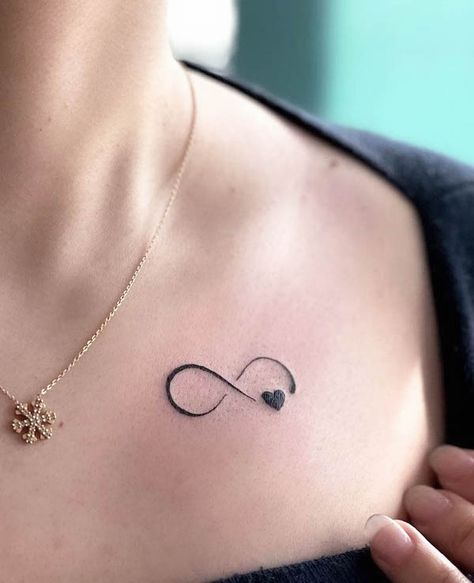 Infinite Love Tattoo, Small Infinity Tattoos, Infinite Tattoo, Unique Infinity Tattoo, Heart With Infinity Tattoo, Cute Simple Tattoos, Infinity Tattoo Designs, Tiny Wrist Tattoos, Cool Wrist Tattoos