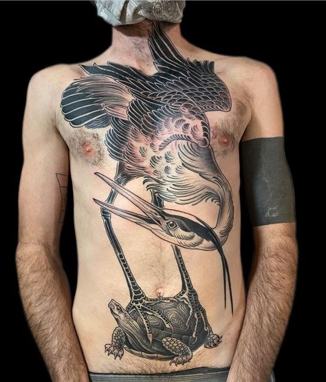 Moonlight Tattoo, Sleeve Inspiration, Thigh Tattoo Men, Seattle Tattoo, Woodcut Tattoo, Medieval Tattoo, One Tattoo, Mythical Beasts, Intricate Tattoo