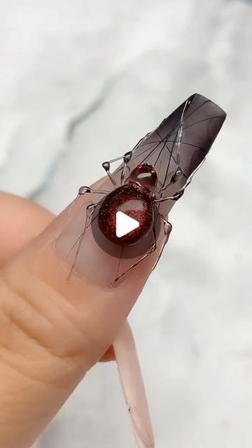 Moepak on Instagram: "3D spider nail design 🕷️  #nailart #nails #frenchnails #nail #gelnails #naildesign #acrylicnails #frenchmanicure #gelnail #istanbul #nailartist #nailsticker #nailsonfleek #nailsoftheday #naildesigns #nailinspo #shortnails #nailsofinstagram #ombrenails #manicures #frenchies #nailvideos" Halloween Spider Nail Designs, Spider Art Nails, 3d Spider Nail Art, Nail Ideas Spider, Cute Halloween Nails Spider, Spider Nail, Spider Nails, 3d Spider, Nails On Fleek