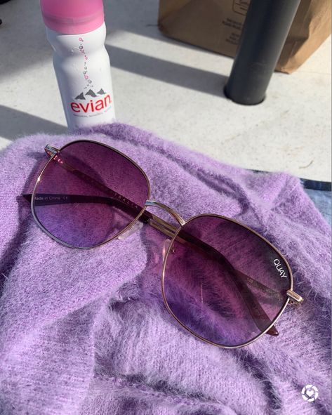 Purple Sunglasses Outfit, Purple Sunglasses Aesthetic, Purple Summer Aesthetic, Glasses Outfit, Violet Aesthetic, Purple Things, Sunglasses Outfit, Purple Sunglasses, Lavender Aesthetic