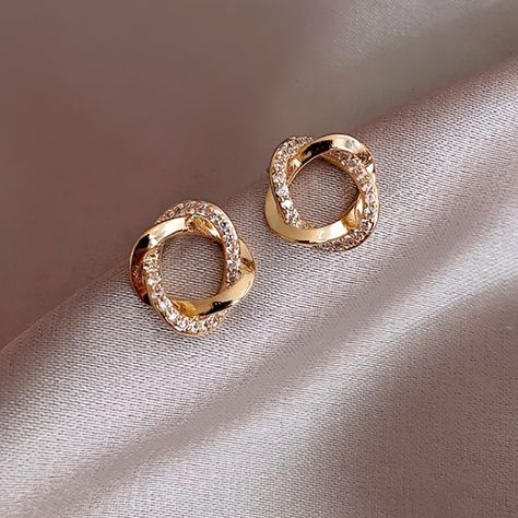 Faster shipping. Better service Fashion Jewelry Necklaces Gold, Small Earrings Gold, Small Drop Earrings, Classy Earrings, New Gold Jewellery Designs, Gold Earrings Models, Diamond Earrings Design, Stud Earrings For Men, Gold Bridal Jewellery Sets