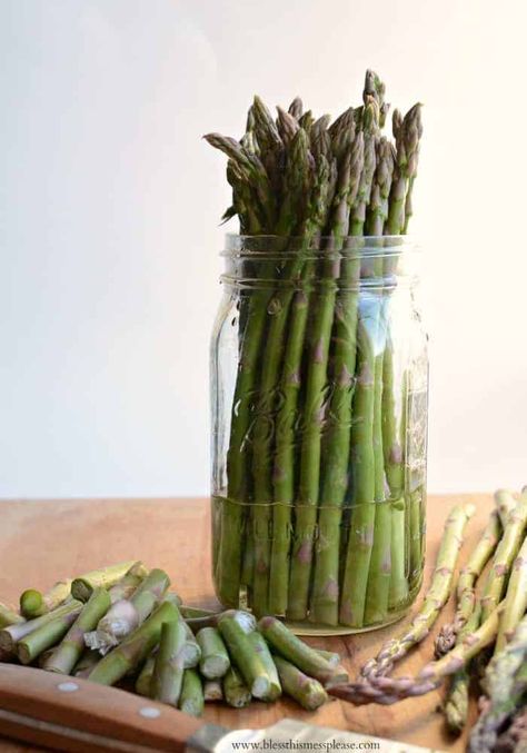 How to Store Fresh Asparagus this kept is perfect for 10 days! Cooked Asparagus, How To Store Asparagus, Marinated Asparagus, Cook Asparagus, Pickle Vodka, Asparagus Seasoning, Asparagus Fern, How To Cook Asparagus, Fresh Asparagus