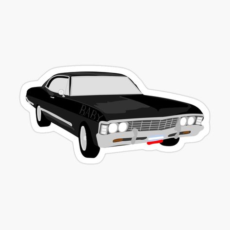 Supernatural Stickers, Supernatural Birthday, Supernatural Baby, 1967 Chevy Impala, Stickers Disney, Baby Sticker, Supernatural Wallpaper, Baby Stickers, Chevy Impala