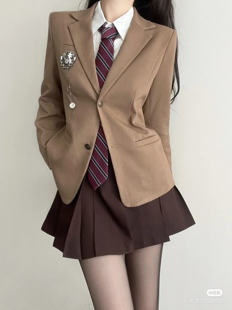 School Uniform Fashion, School Uniform Outfits, Uniform Design, Uniform Fashion, 가을 패션, Kawaii Clothes, Teenage Fashion Outfits, Korean Outfits, School Outfit