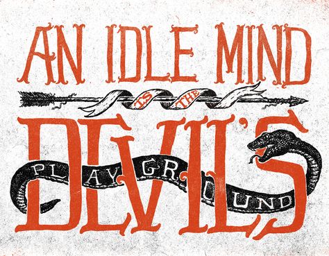 Devil's Playground by Nathan Yoder Devils Playground, Screen Print Poster, The Devils, Type Inspiration, Typography Branding, Poster Illustration, Band Logo, Typography Letters, Typography Inspiration