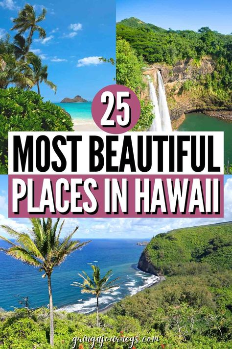 Discover the 25 most beautiful places in Hawaii to visit, including Hawaiʻi Volcanoes National Park, the Road to Hana, and some hidden gems! Places To Visit In Hawaii, Places In Hawaii, Holiday Locations, Hawaii Itinerary, Hawaii Travel Guide, Road To Hana, Hawaii Honeymoon, Volcano National Park, Hawaii Usa