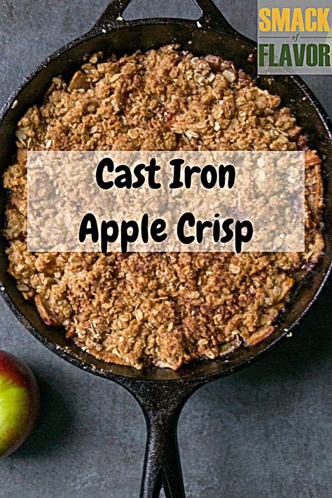 Cast Iron Apple Crisp, Cast Iron Skillet Recipes Dinner, Skillet Desserts, Cast Iron Skillet Cooking, Farm Recipes, Apple Crisp Easy, Iron Skillet Recipes, Dutch Oven Cooking, Dessert Aux Fruits