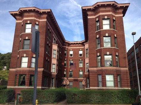 The Virginia Apartments - the oldest co-op in the state, located at 902 Main Street Wheeling West Virginia, Train Pictures, Main Street, West Virginia, Places To Travel, Multi Story Building, Virginia, Maine, Old Things