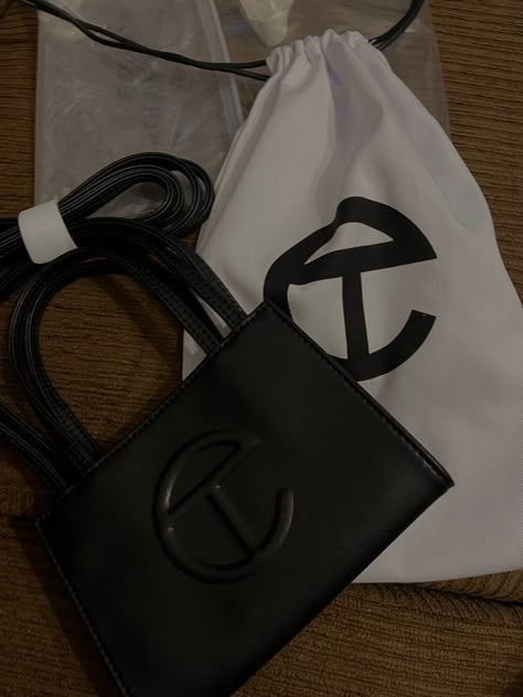 Black Telfar Bag Aesthetic, Telfar Bags Aesthetic, Telfar Bag Aesthetic, Telfar Aesthetic, Black Telfar Bag, Gucci Apple Watch Band, Telfar Bag, My Style Bags, Crystal Bead Jewelry