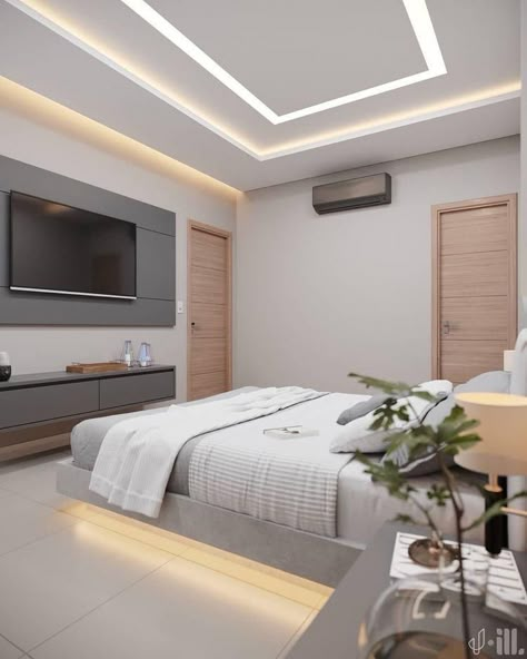 Minimal Ceiling Design, House Hall Design, Plasterboard Ceiling, False Ceiling Design Ideas, Bedroom False Ceiling, Bedroom Pop Design, False Ceiling Bedroom, New Ceiling Design, Stylish Bedroom Design