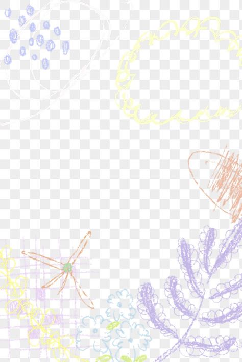 Doodle Transparent Background, Crayon Background, Crayon Design, Art Crayon, Png Border, Crayon Drawing, Doodle Png, Flower Line Art, Doodle Borders